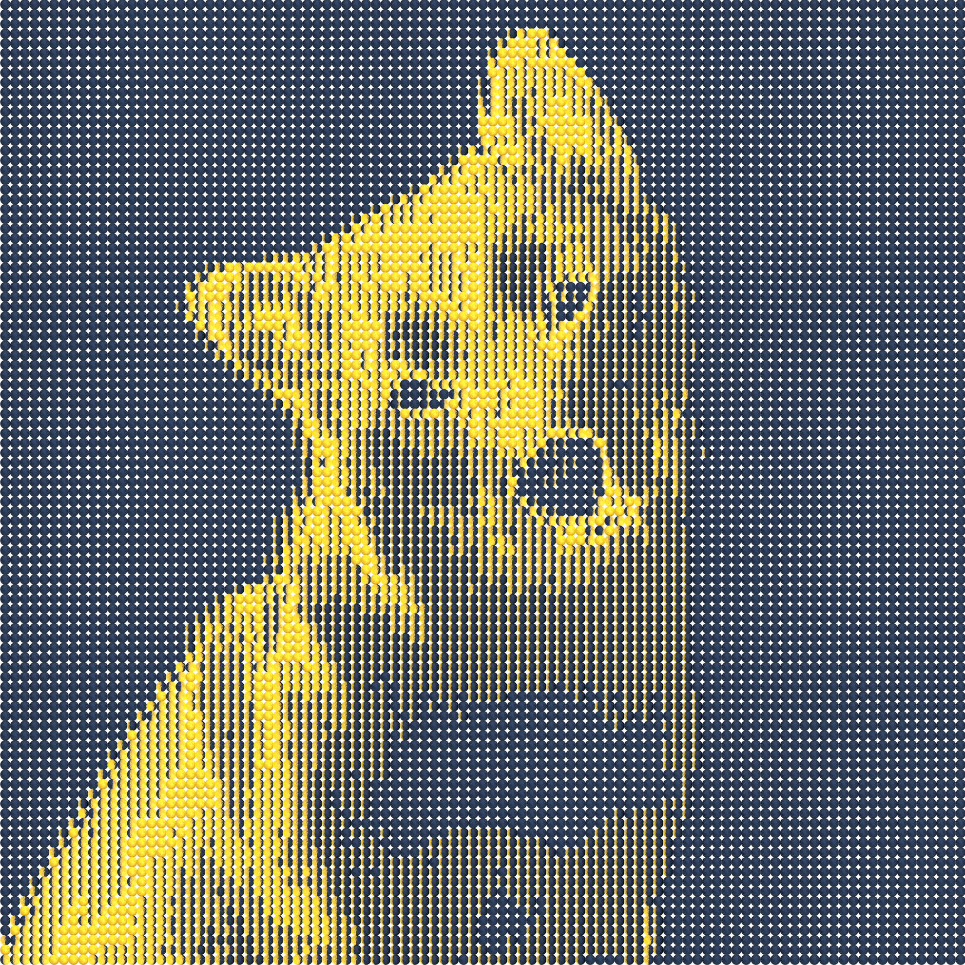 犬の写真を月文字ジェネレーターで生成した結果